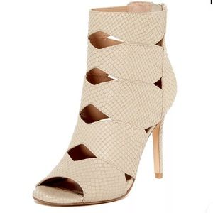 Charles David Reform Snakeskin Booties Shoes Boots